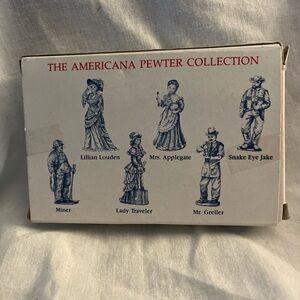 The Americana Pewter Collection AH31 6 Different Pewter Figurines